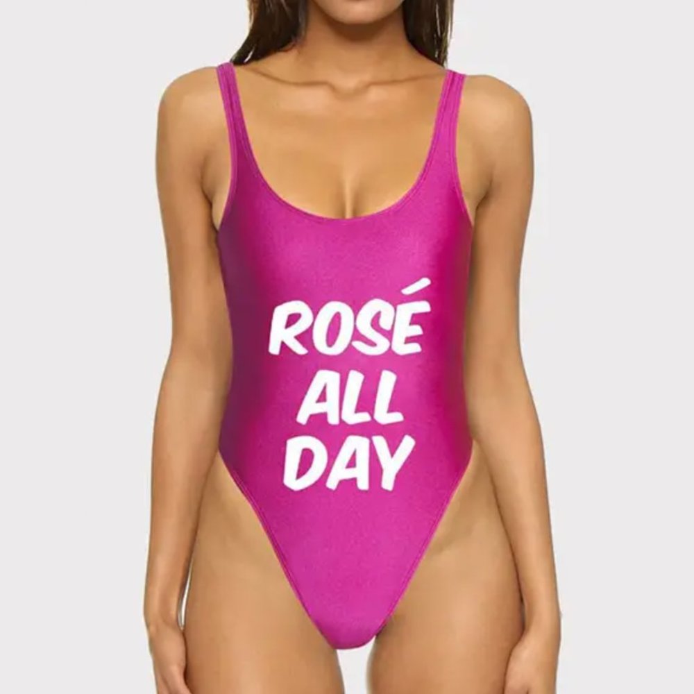 Dixperfect Rosé All Day Magenta Swimsuit NWT